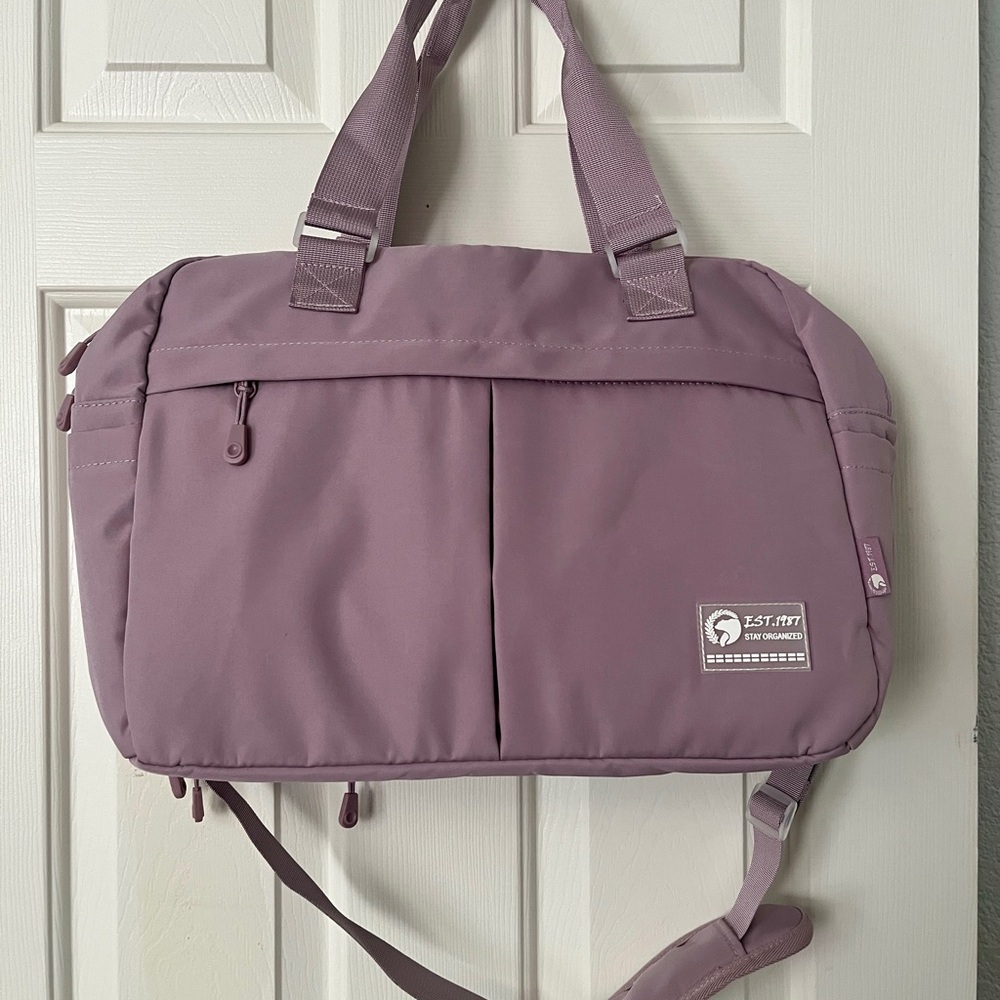 New Expandable Lavender Duffel Bag
